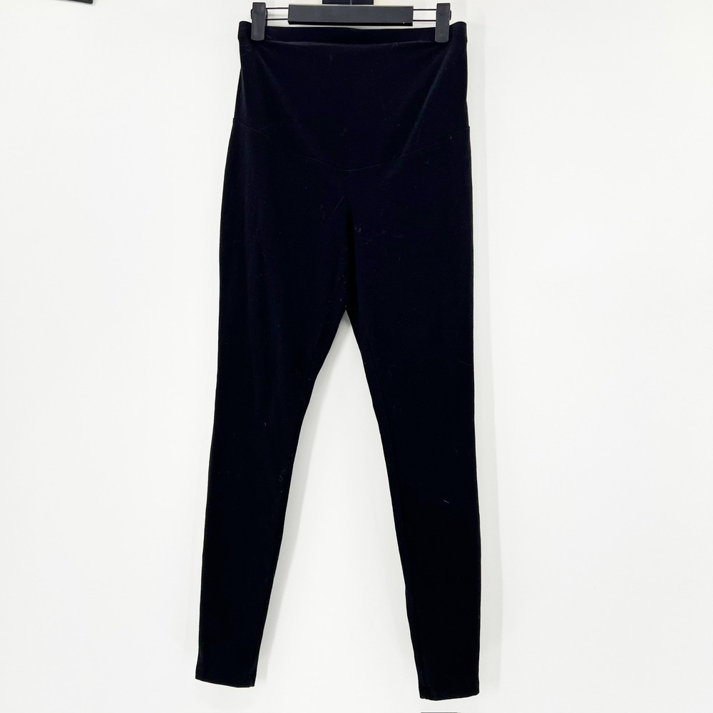 Old Navy Maternity Leggings Women S Black High Waist Cotton Blend Stretch Slim